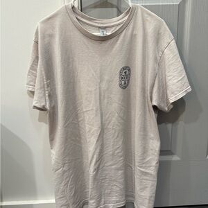 Gildan Cream Short Sleeve Tee with Minimalist Graphic